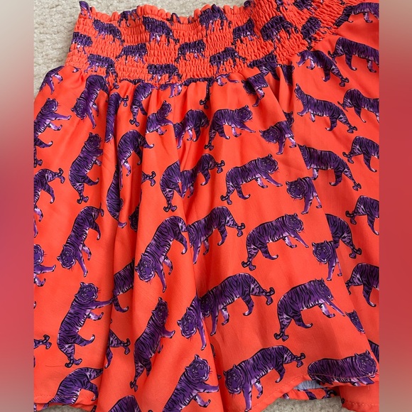 Orange and Purple Tiger Print Skirt - Picture 3 of 6